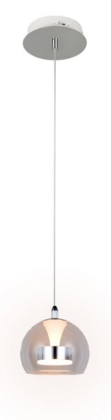 Trio T331610106 LED závesné stropné svietidlo FLYNT | 11W integrovaný LED zdroj | 1x1150lm | 2300+3000+4000K | na lanku | Trio - SwitchDimmer | chróm | číra