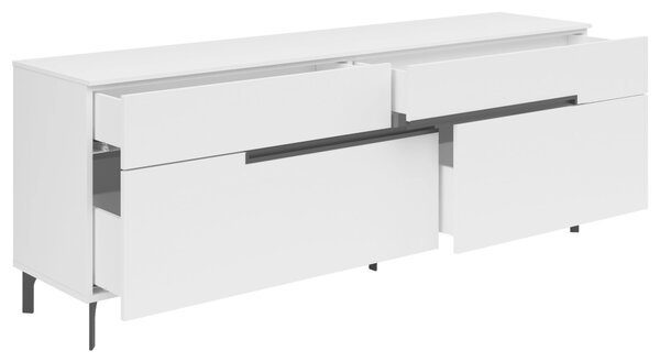 NÍZKA KOMODA, biela, 171/65/42 cm Xora - Online Only drobný nábytok, Online Only