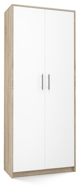 Skriňa OLIV 2D Biela + dub sonoma