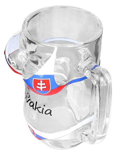 Pohár na pivo sexy 0,3 l Slovakia znak (Sklenený pohár s uškom, objem 300ml)