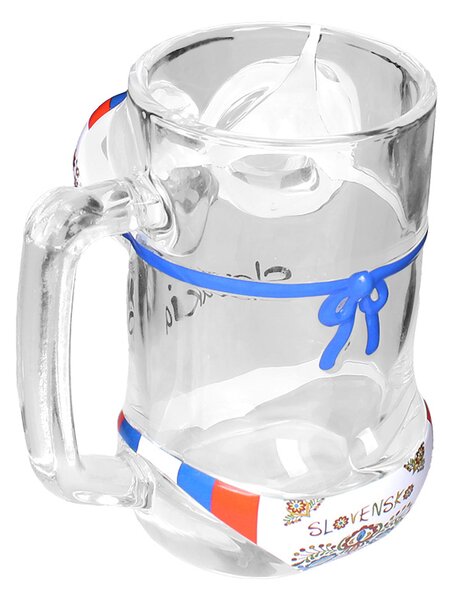 Pohár na pivo sexy 0,3 l Slovakia ľudový motív (Sklenený pohár s uškom, objem 300ml)