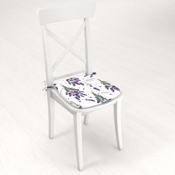 Biante Oblý podsedák PML-084 Lavender - 39x37x3 cm