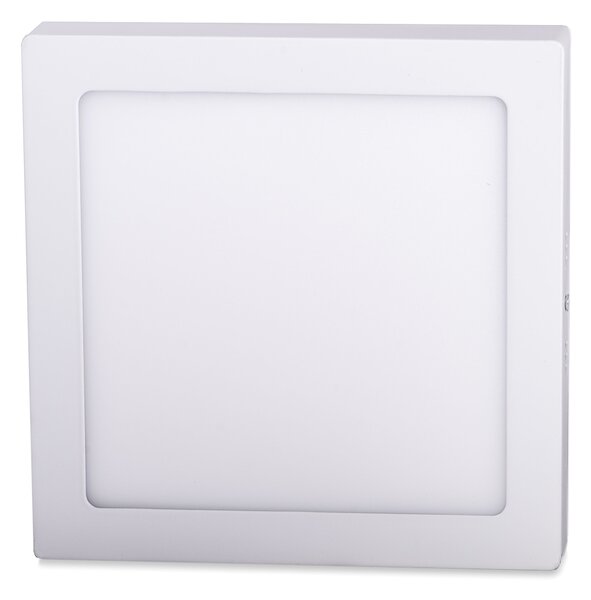 Biely prisadený LED panel hranatý 220 x 220mm 18W Farba svetla Teplá biela
