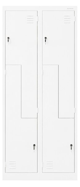 Šatníková skriňa typu L biela: JULIA, 800 x 1850 x 450 mm