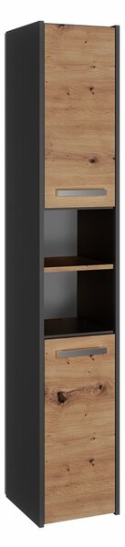 Kúpeľňová skrinka S30 Antracit + dub artisan