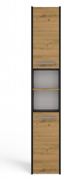 Kúpeľňová skrinka S30 Antracit + dub artisan