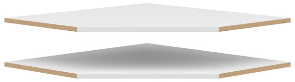 ROHOVÁ POLICA, biela, 96,5/1,5/73,8 cm Carryhome - Skrine