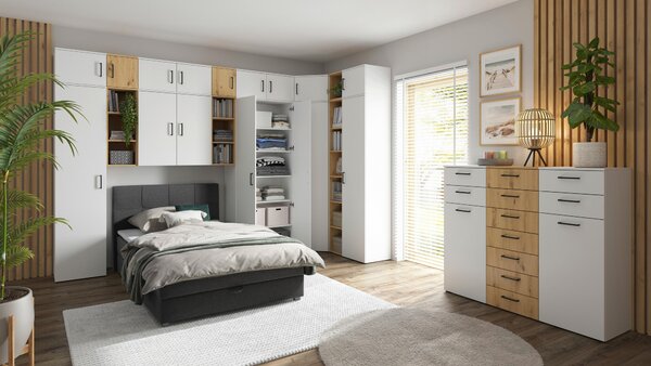 VRCHNÁ POLICA, biela, 101,1/1,5/78,8 cm Carryhome - Skrine