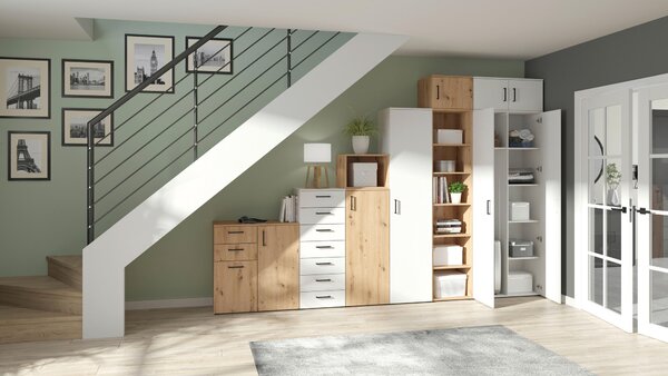VRCHNÁ POLICA, biela, 101,1/1,5/78,8 cm Carryhome - Skrine