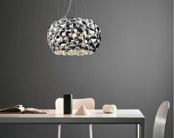 Open Design OR80162 - Závesný luster na lankách CARERA 6xG9/7W/230V pr. 55 cm lesklý chróm