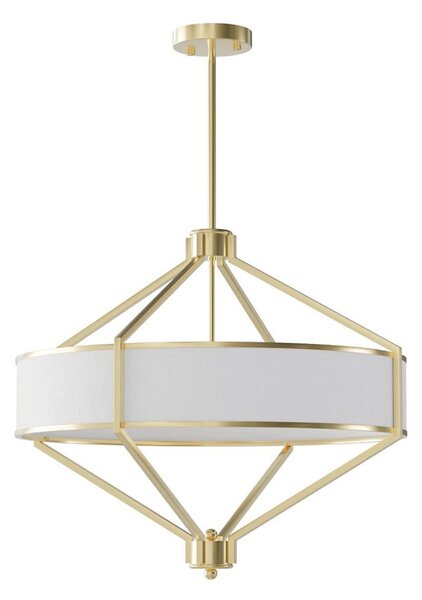 Open Design OR85839 - Luster na tyči ZUNDO 4xE27/15W/230V mosadz/biela