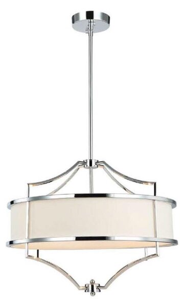 Open Design OR80919- Luster na tyči STESSO 4xE27/15W/230V priemer 55 cm lesklý chróm/biela