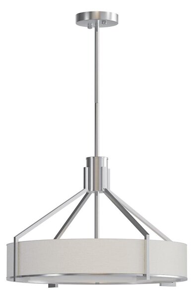 Open Design OR85624-Luster na tyči DORETTO 4xE27/15W/230V pr. 50 cm matný chróm/biela