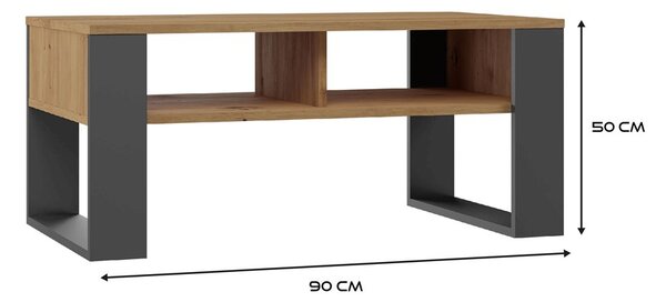 Konferenčný stolík MODERN 2P Dub artisan + antracit