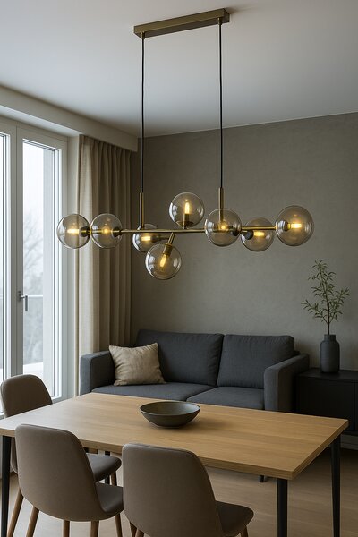 Italux PND-2244-8A-AB závesné stropné svietidlo Erimida | 8x5W G9