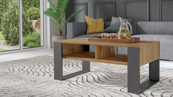 Konferenčný stolík MODERN 2P Dub artisan + antracit