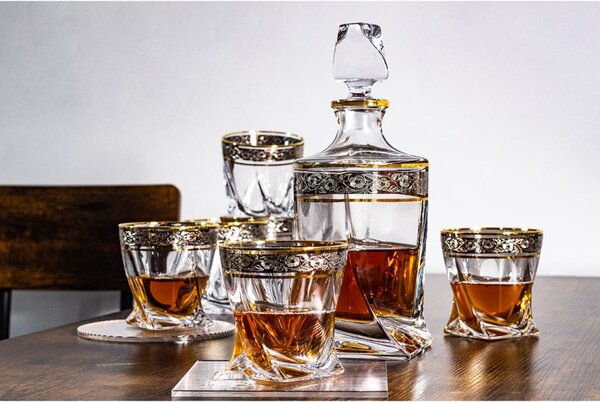 BOHEMIA QUADRO GOLD-PLATINUM WHISKY SADA 1+6 KS