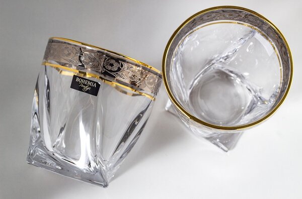BOHEMIA QUADRO GOLD-PLATINUM WHISKY SADA 1+6 KS