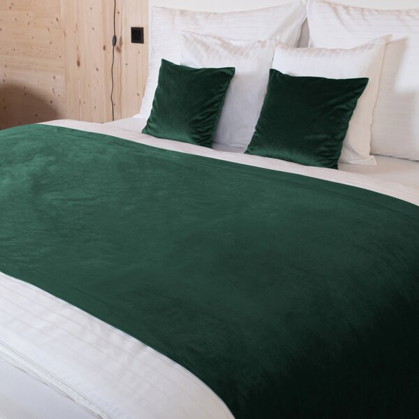 Biante Zamatový prehoz na posteľ Velvet Prémium SVP-044 Lesná zelená 140x200 cm