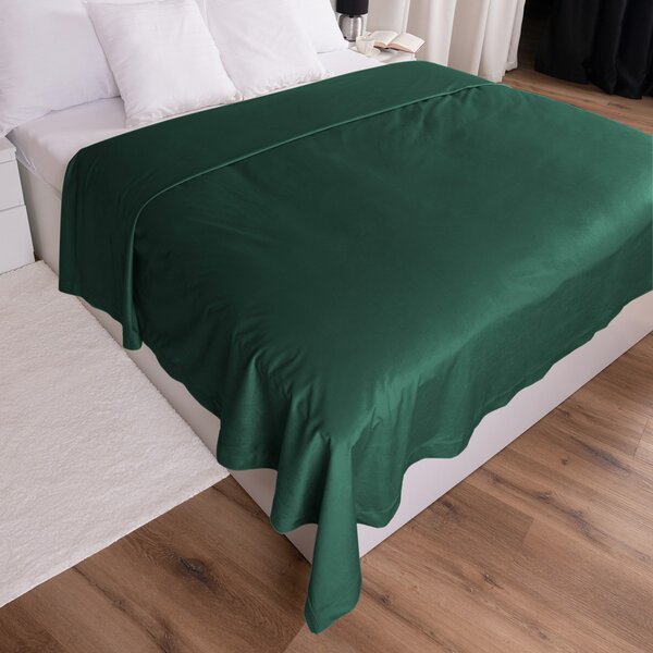 Biante Zamatový prehoz na posteľ Velvet Prémium SVP-044 Lesná zelená 140x200 cm