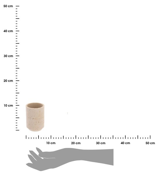 Kúpeľňový pohár Arva, krémová, 300 ml