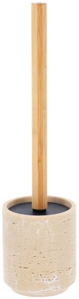 WC kefa Arva, krémová/s drevenými prvkmi
