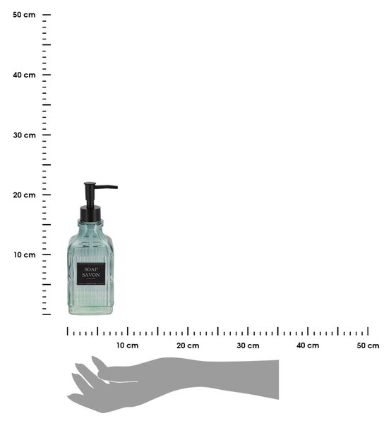 Dávkovač mydla Savon, modrá/s čiernymi prvkami, 500 ml