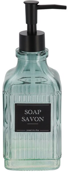 Dávkovač mydla Savon, modrá/s čiernymi prvkami, 500 ml