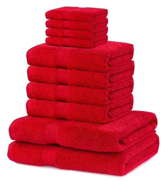 Súprava uterákov DecoKing Kunis červená