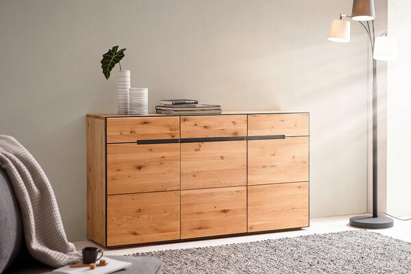 ŠIROKÁ KOMODA, divoký dub, farba duba, 165/85/42 cm Linea Natura - Komody