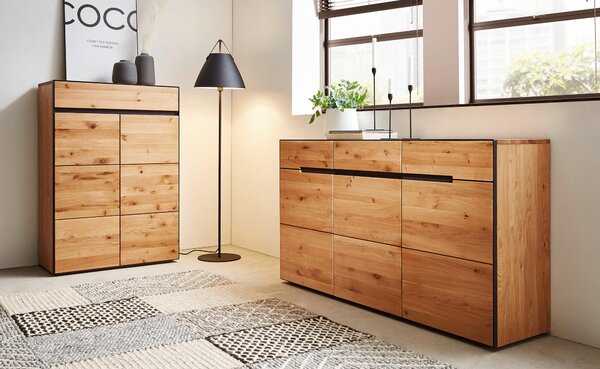 ŠIROKÁ KOMODA, divoký dub, farba duba, 165/85/42 cm Linea Natura - Komody