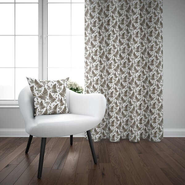 Ervi bavlnený záves - hnedé papradie