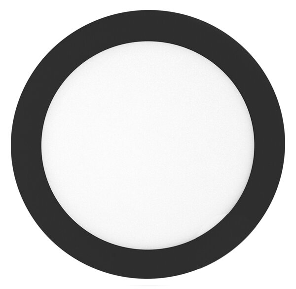 Čierny vstavaný LED panel guľatý 300mm 24W Farba svetla Studená biela