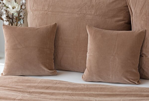 Obliečky HNĚDÉ PREMIUM Bavlněný mikroplyš 1x 140/200, 1x 70/90