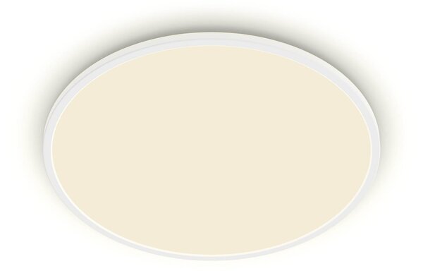 Philips stropné LED svetlo SuperSlim, sada 2 ks, IP44, Ø 25 cm, 4 000 K, Biela / opálová, Pracovňa / Kancelária, Plast, Moderný, Závesné svietidlo