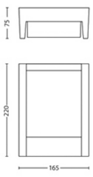 Philips LED vonkajšie nástenné svietidlo Arbour 1-pl. 2 ks, 700 K, Čierna, Hliník, Moderný, Nástenné svietidlo