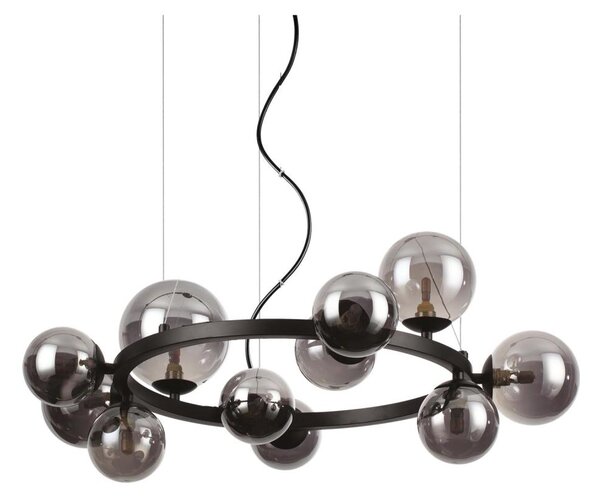 Ideal Lux - LED luster na lankách PERLAGE 11xG9/3W/230V pr. 73 cm čierna/dymová