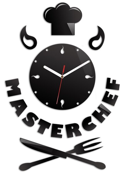 ModernClock Nástenné hodiny Master Chef čierne