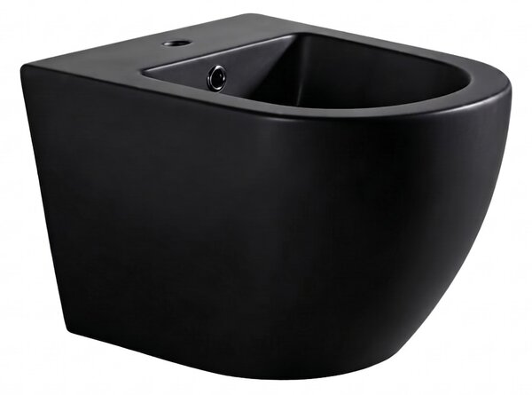 Erga Lily, závesný bidet 490x360x320 mm, čierna matná, ERG-V03-LILY-BD-BK