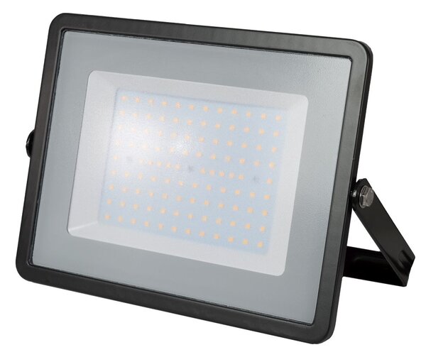 Čierny LED reflektor 100W Premium Farba svetla Teplá biela