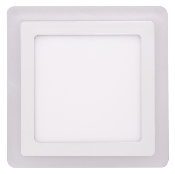 Biely vstavaný LED panel hranatý 195 x 195mm 12W+4W podsvietený