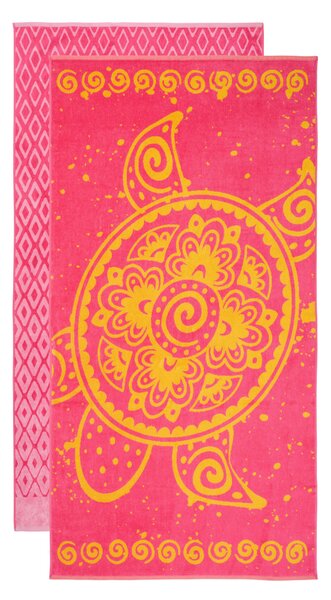 PLÁŽOVÁ OSUŠKA, 90/180 cm, ružová, pink Esposa - Kúpeľňový textil