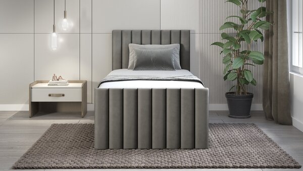 Boxspringová jednolôžková posteľ 80x200 VANTARA 1 - šedá