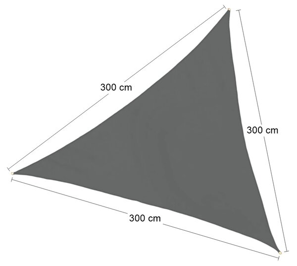 Tieniaca plachta Triangle 300x300 cm - antracitová