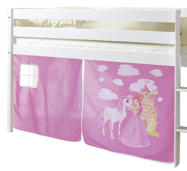 VYVÝŠENÁ POSTEĽ, 90/200 cm biela, pink MID.YOU - Detské izby, Online Only