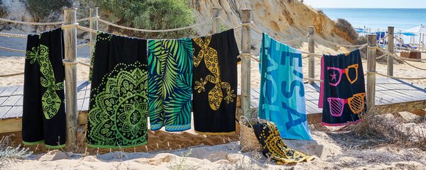 PLÁŽOVÁ OSUŠKA, 90/180 cm, viacfarebná Esposa - Kúpeľňový textil