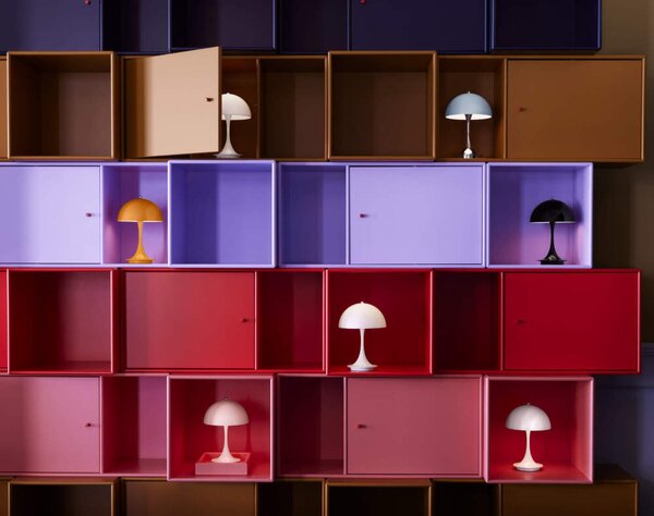 Louis Poulsen Prenosná lampa Panthella 160 V3, opaque burgundy 5744930169