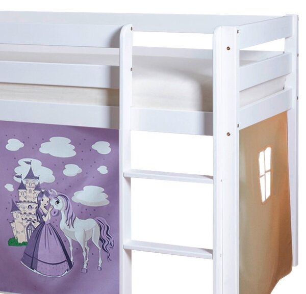 POSTEĽ S PRIESTOROM NA HRU, 90/200 cm biela, orgovánová MID.YOU - Detské izby, Online Only