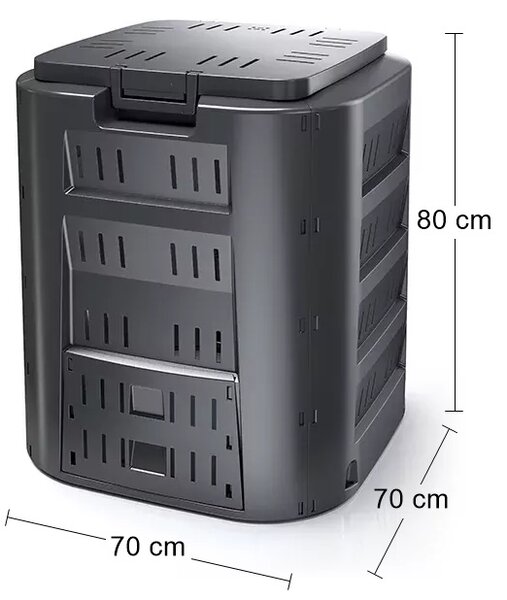 Záhradný kompostér IKL320C 320 l - čierna