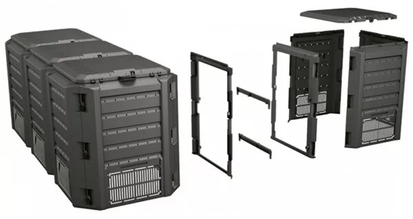 Záhradný kompostér IKLM1200C 1200 l - čierna